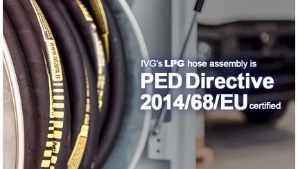 IVG’s LPG hose assembly is PED certified