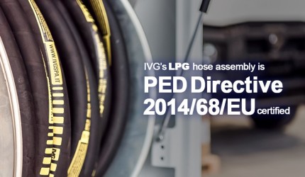 Il tubo raccordato per LPG è certificato PED